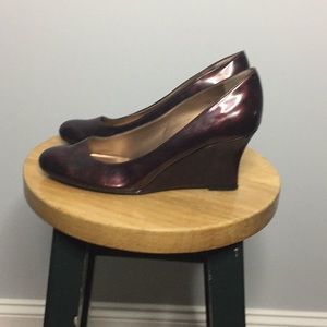 Brown Wedge Heel Pump